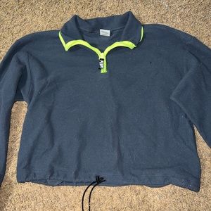 victoria’s secret pink cropped quarter zip sweatshirt